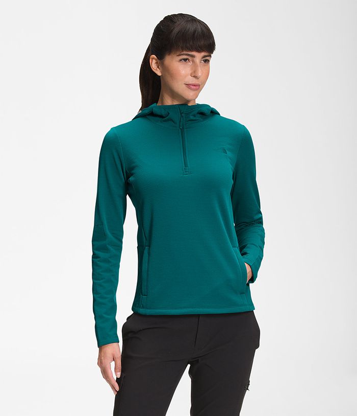 The North Face Womens Pullover Wayroute Hoodie 245QLMPSF - Green